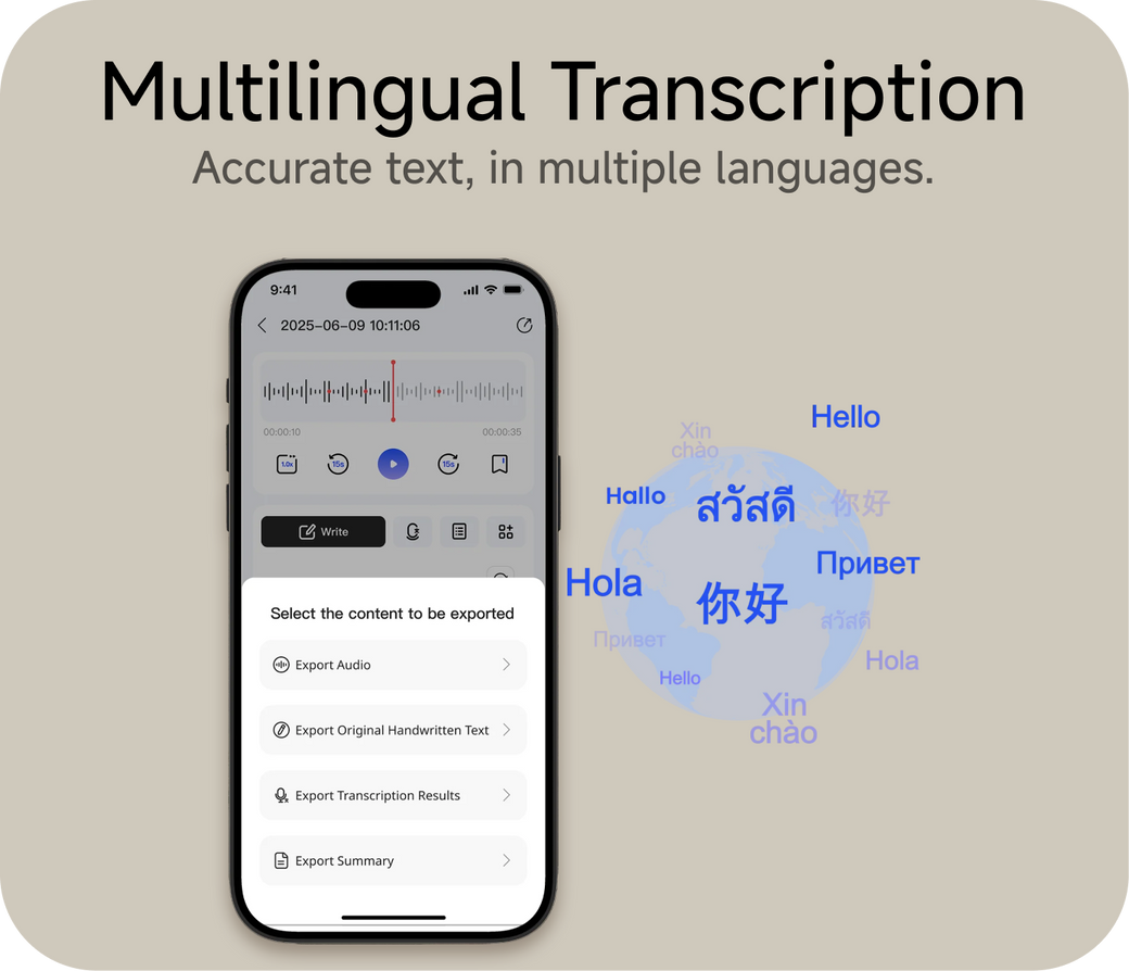Multilingual Transcription