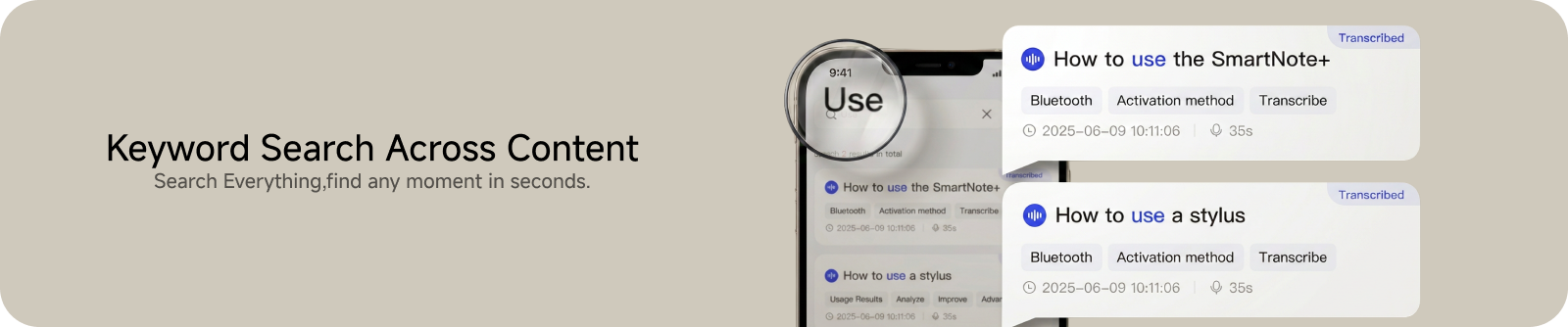 Keyword Search Across Content